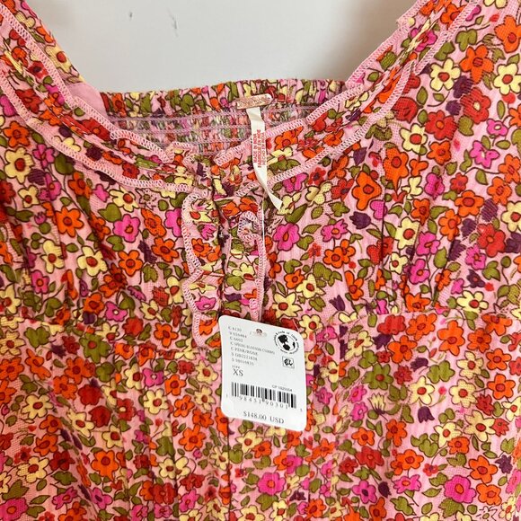 FREE PEOPLE Ellia Printed Set in Spring Blossom Combo Size X-Small NWT - Picture 7 of 16